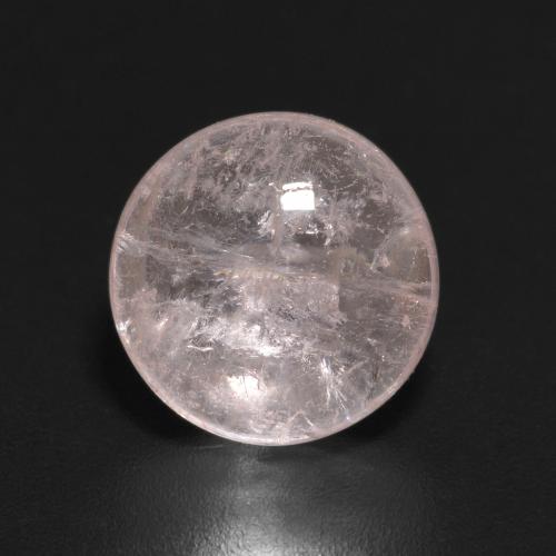 Morganite rosa fenicottero naturale da 2.72 ct, Taglio rotondo, Trasparente