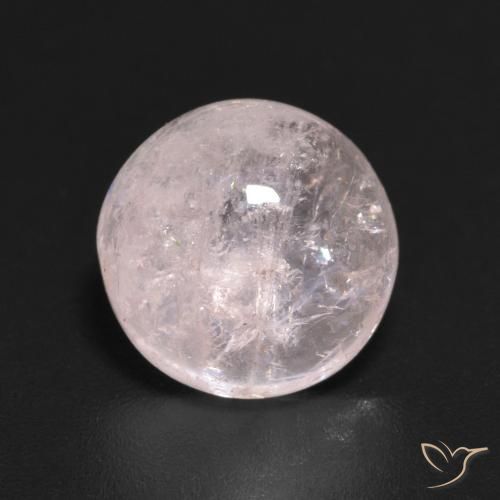 Morganite rosa fenicottero naturale da 2.82 ct, Rotondo, Trasparente