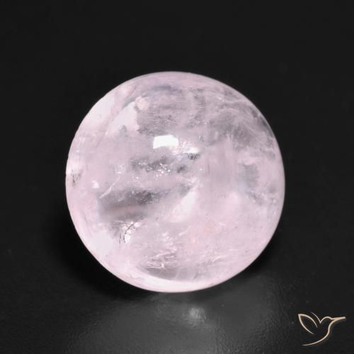 Morganite Rosa pesca chiara naturale da 4.64 ct, Rotondo, Trasparente