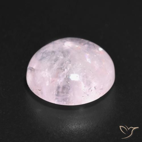 Morganite Rosa pesca chiara naturale da 4.64 ct, Rotondo, Trasparente