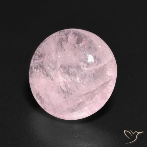 Morganite Rosa chiaro naturale da 3.70 ct, Rotondo, Trasparente