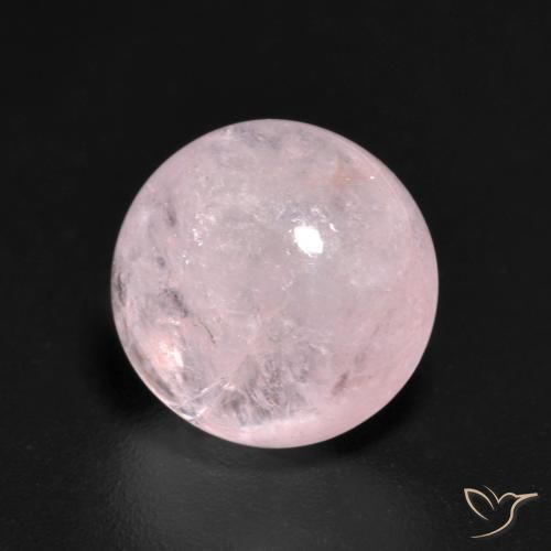 Morganite Rosa rosa naturale da 3.36 ct, Rotondo, Traslucido