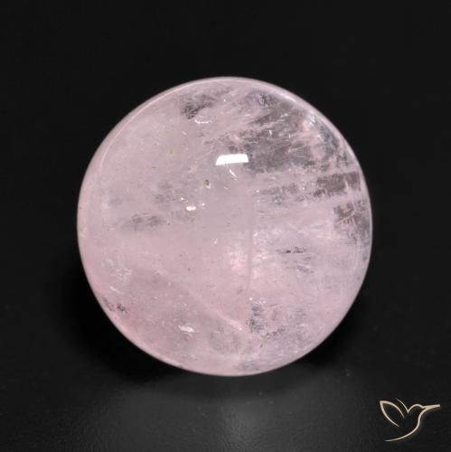 Morganite Rosa pesca chiara naturale da 7.24 ct, Rotondo, Traslucido