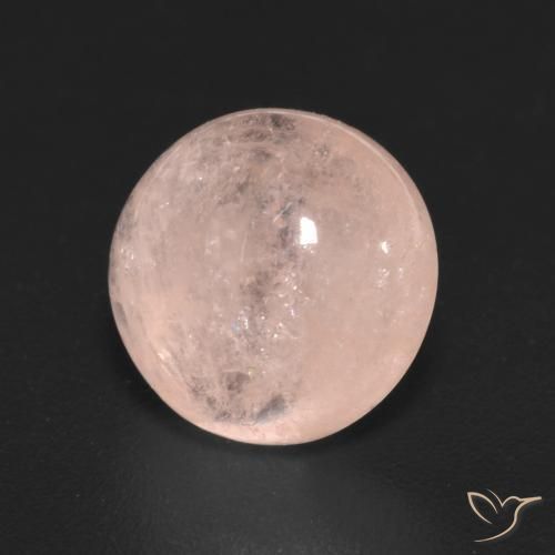 Morganite Rosa salmone naturale da 3.11 ct, Rotondo, Traslucido