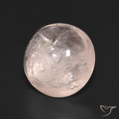 Morganite Rosa corallo naturale da 3.88 ct, Rotondo, Trasparente