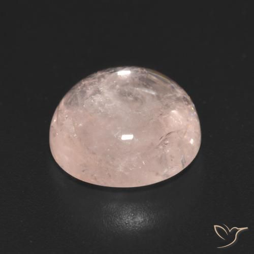 Morganite Rosa corallo naturale da 3.88 ct, Rotondo, Trasparente