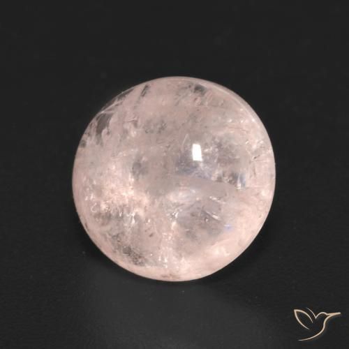 Morganite Rosa rosa naturale da 2.90 ct, Rotondo, Trasparente