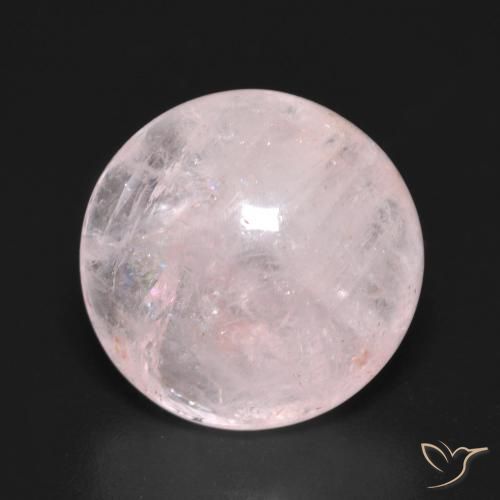 9.00ct Naturale Rosa molto chiaro Morganite, Rotondo, Trasparente