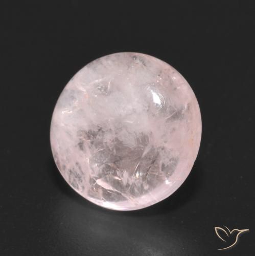Morganite rosa fenicottero naturale da 3.09 ct, Rotondo, Trasparente