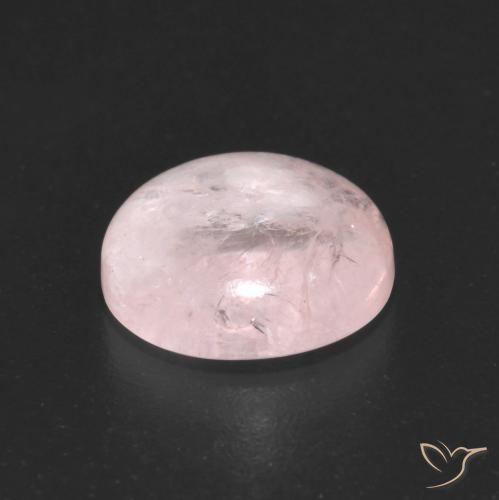 Morganite rosa fenicottero naturale da 3.09 ct, Rotondo, Trasparente
