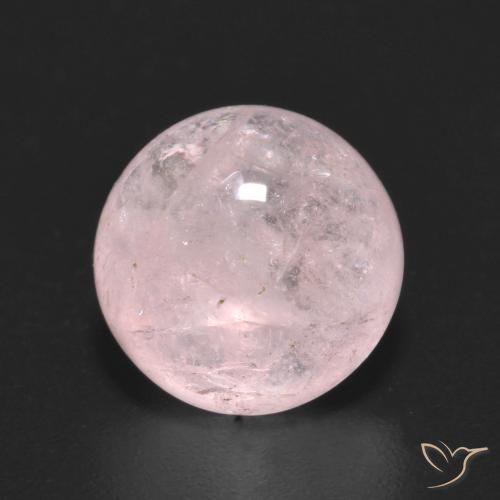 Morganite Rosa rosa naturale da 3.85 ct, Rotondo, Trasparente