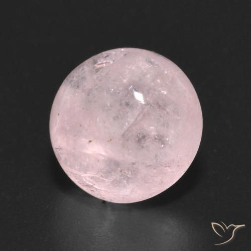 Morganite Rosa rosa naturale da 3.85 ct, Rotondo, Trasparente