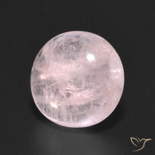Morganite Rosa corallo naturale da 5.25 ct, Rotondo, Trasparente