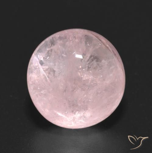 Morganite Rosa corallo naturale da 4.58 ct, Rotondo, Trasparente