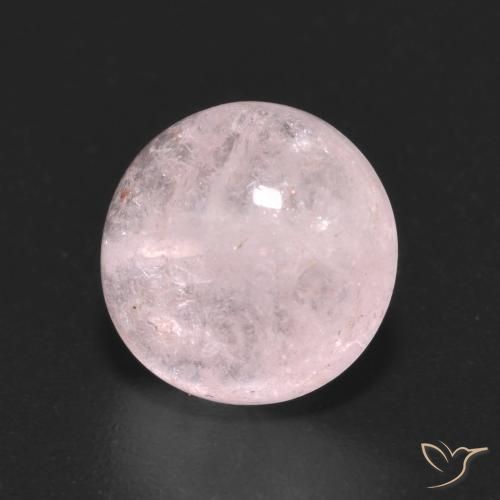 Morganite Rosa corallo naturale da 2.90 ct, Rotondo, Trasparente