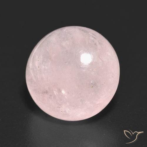 Morganite Rosa pesca chiara naturale da 7.34 ct, Rotondo, Traslucido