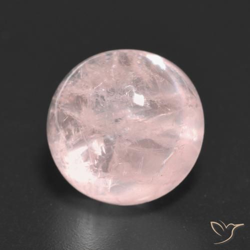 6.42ct Naturale Rosa Corallo Chiaro Morganite, Rotondo, Trasparente