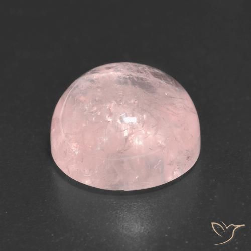 Morganite Rosa Corallo Chiaro naturale da 6.42 ct, Rotondo, Trasparente