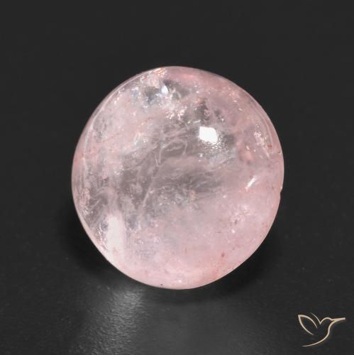 Morganite Rosa Corallo Chiaro naturale da 4.28 ct, Rotondo, Trasparente
