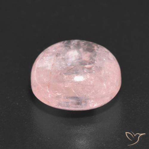 Morganite Rosa Corallo Chiaro naturale da 4.28 ct, Rotondo, Trasparente