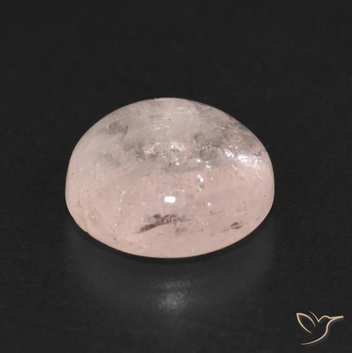 Morganite rosa fenicottero naturale da 3.72 ct, Taglio rotondo, Trasparente