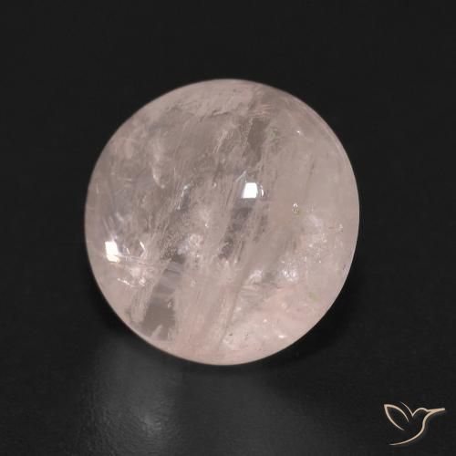 Morganite rosa fenicottero naturale da 4.35 ct, Rotondo, Trasparente