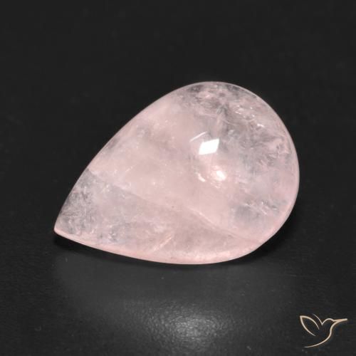 4.38ct Naturale rosa fenicottero Morganite, Forma a pera, Trasparente