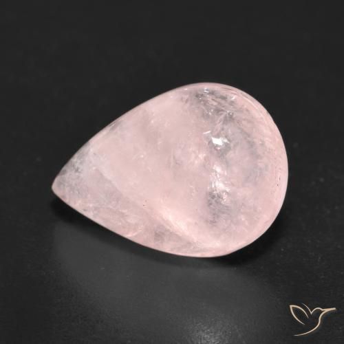 Morganite rosa fenicottero naturale da 4.38 ct, Forma a pera, Trasparente