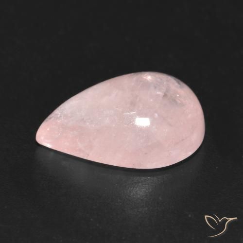 Morganite rosa fenicottero naturale da 4.38 ct, Forma a pera, Trasparente