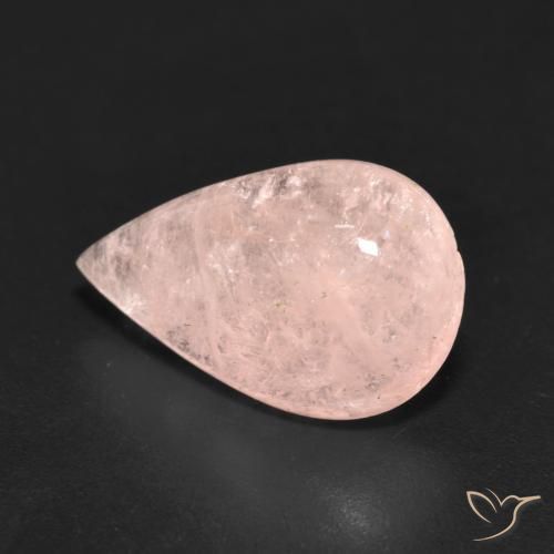 Morganite Rosa medio naturale da 5.03 ct, Forma a pera, Trasparente