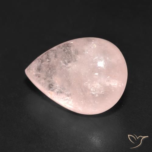 4.86ct Naturale rosa fenicottero Morganite, Forma a pera, Traslucido
