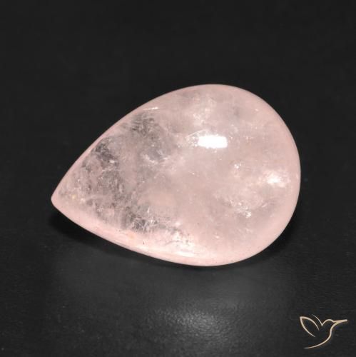 Morganite rosa fenicottero naturale da 4.86 ct, Forma a pera, Traslucido