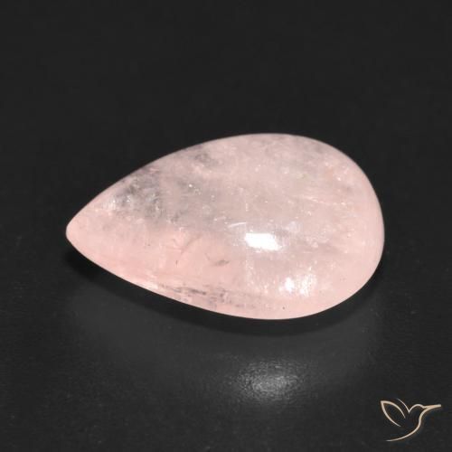 Morganite rosa fenicottero naturale da 4.86 ct, Forma a pera, Traslucido