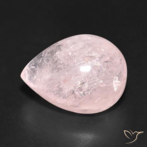 10.51ct Naturale Rosa chiaro Morganite, Forma a pera, Traslucido