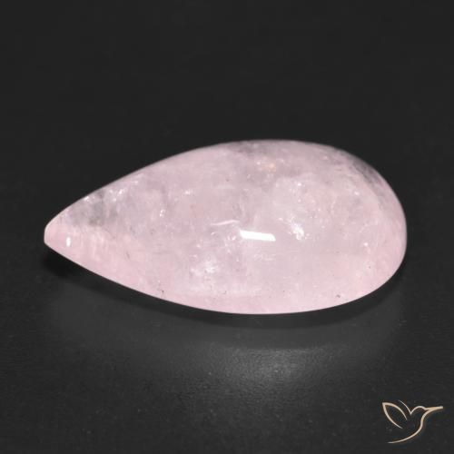 Morganite Rosa rosa naturale da 10.80 ct, Forma a pera, Traslucido
