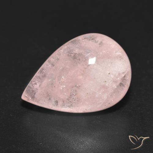 7.00ct Naturale Rosa medio Morganite, Forma a pera, Traslucido