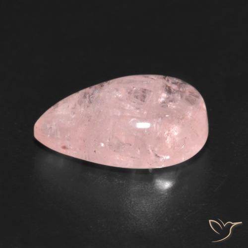 Morganite Rosa Corallo Chiaro naturale da 4.94 ct, Forma a pera, Trasparente