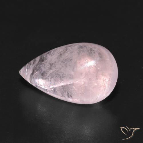 Morganite Rosa medio-chiaro naturale da 4.55 ct, Forma a pera, Trasparente