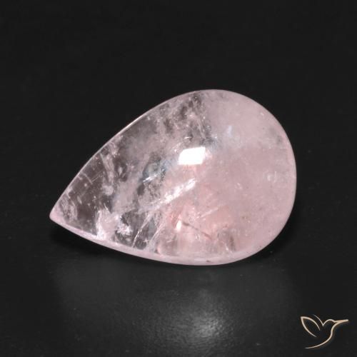 4.45ct Naturale Rosa rosa Morganite, Forma a pera, Trasparente