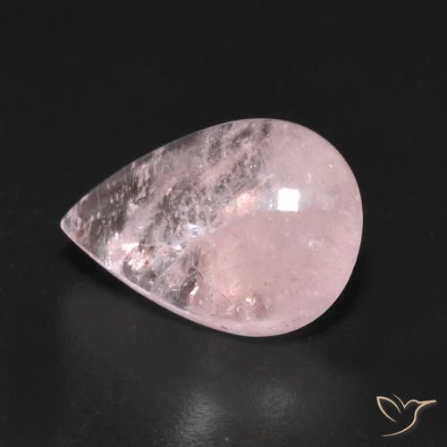 Morganite Rosa rosa naturale da 4.45 ct, Forma a pera, Trasparente