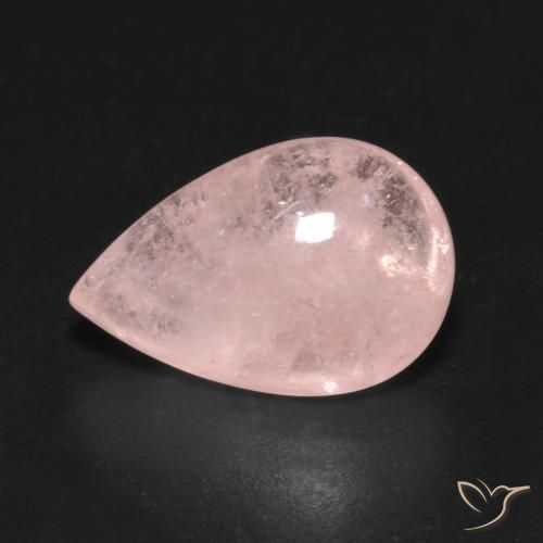 5.66ct Naturale Rosa chiaro Morganite, Forma a pera, Trasparente