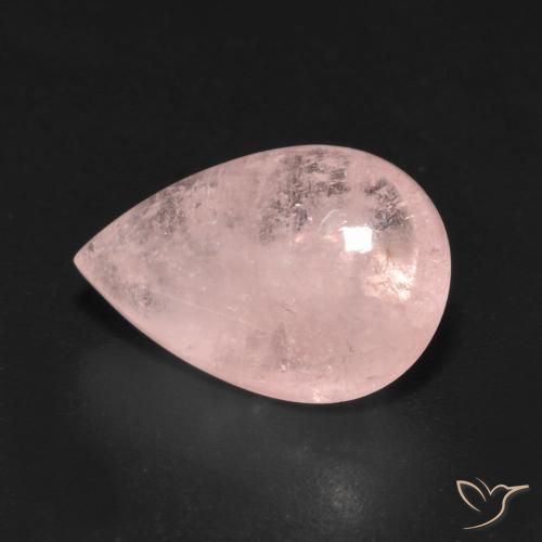 Morganite Rosa chiaro naturale da 5.66 ct, Forma a pera, Trasparente