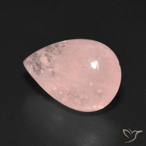 Morganite Rosa medio naturale da 5.86 ct, Forma a pera, Trasparente