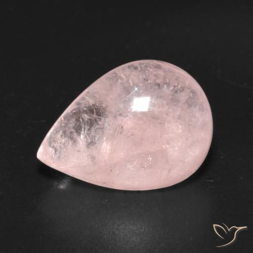 5.08ct Naturale Rosa chiaro Morganite, Forma a pera, Trasparente
