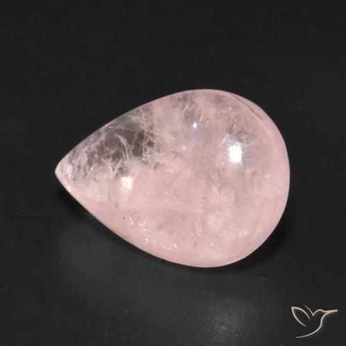 Morganite Rosa chiaro naturale da 5.08 ct, Forma a pera, Trasparente