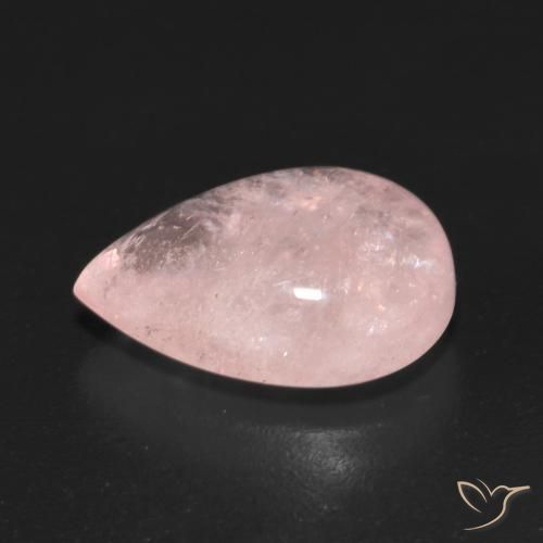 Morganite Rosa chiaro naturale da 5.08 ct, Forma a pera, Trasparente