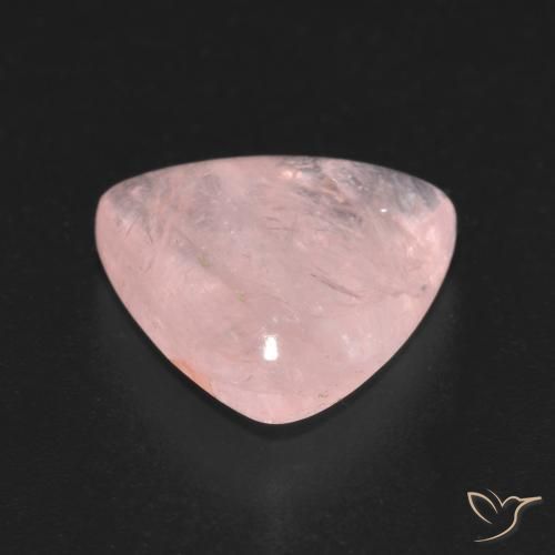 Morganite Rosa chiaro naturale da 4.86 ct, Taglio trillion, Trasparente