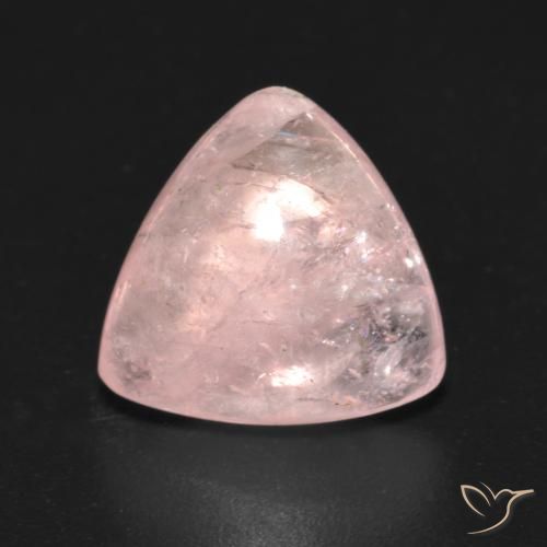 3.62ct Naturale Rosa medio Morganite, Taglio trillion, Trasparente