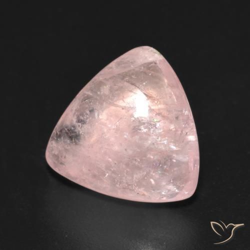 Morganite Rosa medio naturale da 3.62 ct, Taglio trillion, Trasparente