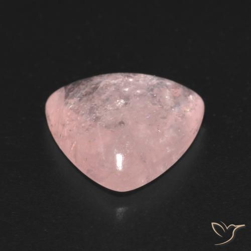 Morganite Rosa medio naturale da 3.62 ct, Taglio trillion, Trasparente